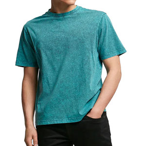 Black <b>Acid</b> Wash Oversized T Shirt Cotton Crew Neck Vintage Washed <b>Drop</b> Shoulder Streetwear Tee Heavyweight Casual Fashion Tee - Product Image 5
