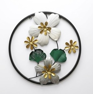 Decoración de Pared de Metal con Forma de Flor, Arte para Colgar en la Pared, Escultura Decorativa de Metal para Sala de Estar, Dormitorio, Oficina en Casa, Estilo Moderno - Product Image 1