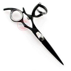 Ciseaux de coiffure à poignée pivotante en acier inoxydable, lame tranchante comme un rasoir - Product Image 3