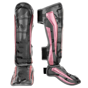 Comfortable PU Leather Martial Arts Muay Thai Shin Guard Pads MMA Leg Guards Custom Logo Shin Protector Boxing Shin Guard - Product Image 1