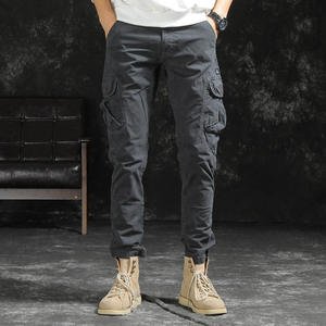 Pantalon cargo décontracté pour homme, style hip-hop, nouveau modèle fitness, coupe droite, avec rubans, pantalon de survêtement techwear - Product Image 4