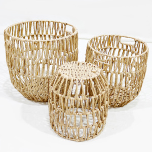 Trending PE Rattan Storage <b>Baskets</b> Bowl Shape Rustic Multi-Purpose Eco-Friendly <b>Stackable</b> Design - Product Image 5