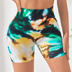 Shorts de yoga taille haute pour femmes, couleur unie, pour la gym, la course, le fitness, les exercices de yoga, avec poches - Product Image 2