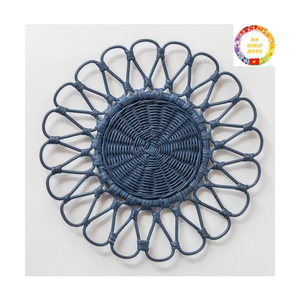 <b>Round</b> Rattan Table Mat | Handmade Wicker <b>Placemat</b> | Eco-Friendly Charger Plate Bulk Export Vietnam - Product Image 3