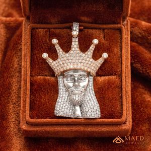 Collier pendentif couronne de roi en moissanite plaqué or rose, bijoux de mode pour hommes et femmes, pendentif de luxe de style moderne, New York City - Product Image 5