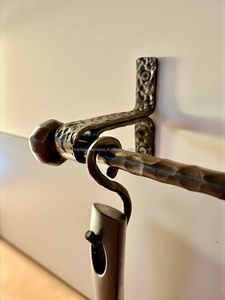 Étagères murales en fer pour cuisine avec crochets, support de rangement métallique robuste, impression numérique plaquée pour l'organisation de la cuisine à domicile - Product Image 4