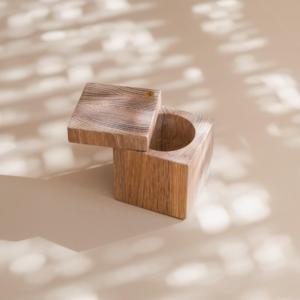 Nordic Style Wooden Seasoning Pot with Rotating Cover Premium Tabletop Condiment <b>Storage</b> <b>Kitchen</b> Organizer - Product Image 6