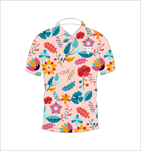 Polo con estampado floral rosa para hombre, camisa de golf informal de manga corta para verano - Product Image 4