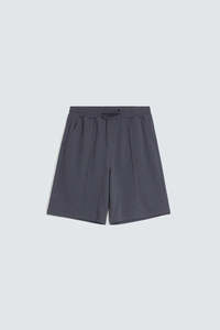 Pantalones Cortos Bermuda Plisados de Color Sólido para Hombre, Cintura Media Elástica, Estilo Casual, Tejido de Algodón Transpirable de Secado Rápido con Cierre de Cremallera - Product Image 3