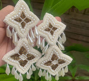 Pendientes de Diseño Afgano con Bordado de Espejo, Pendientes Antiguos con Cuentas Múltiples para Mujer, Joyería Festiva para Fiestas al Mejor Precio - Product Image 4