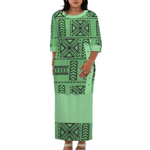 Samoan Tribal O-Neck Puletasi Plus Size Two Piece <b>Skirt</b> Set Custom Ladies Clothes Summer Dress - Product Image 3