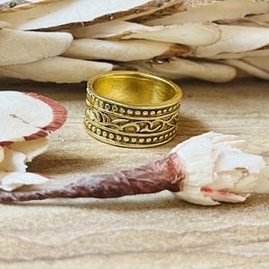 Nouvelle Arrivée Dernières Bagues en Laiton Style Bohème Floral Bijoux Ethniques en Laiton pour Femme Plaqué Or 18 carats Géométrique Tribal Vague Vente en Gros/OEM - Product Image 1