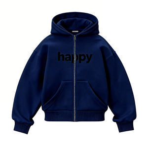 เสื้อฮู้ดซิปสีขาวแบบยูนิเซ็กซ์ ระบายอากาศได้ดี พิมพ์ลายดิจิทัล ผ้าฟลีซโพลีเอสเตอร์บุซับใน แต่งสีตัดกัน สไตล์สตรีทแวร์ เสื้อกันหนาว - Product Image 3