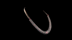 Collier de créateur en argent plaqué or rose avec diamants et pierres roses |   Bijoux de luxe pour fiançailles et mariage - Product Image 2