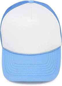 Gorra deportiva de malla tipo trucker con bordado a mano, visera curva de 5 paneles, correa ajustable, colores sólidos, gorra de béisbol con pequeña trenza. - Product Image 5