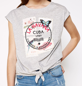 Women's Floral Print <b>Cap</b> <b>Sleeve</b> T-Shirt O-Neck Loose Fit Cotton Jersey Casual <b>Top</b> Spring Summer Make It Real Letter Design - Product Image 4