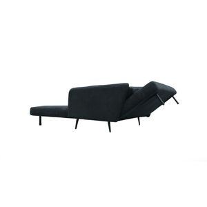 Divano letto convertibile Lawson da 61 pollici in tessuto nero con cuscini - Product Image 5