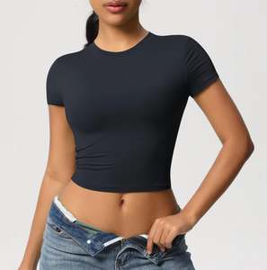 Camiseta Corta de Moda para Mujer, Manga Corta, Estilo Casual, Proveedor de Fábrica OEM - Product Image 1