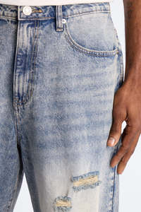 Shorts de Mezclilla Desgastados para Hombre, Cintura Media, Estilo Casual de Verano, Tela de Algodón - Product Image 3