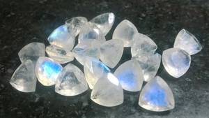 <b>Top</b> Quality Natural <b>Rainbow</b> Moonstone Trillion Faceted Cut loose gemstone Wholesale Loose Stones for Women Latest Jewellery - Product Image 2