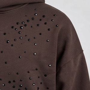Hot Selling Product Custom Made Embroidery <b>Rhinestone</b> <b>Hoodies</b> Direct Factory Supply Solid Color Men <b>Rhinestone</b> <b>Hoodies</b> For Sale - Product Image 4