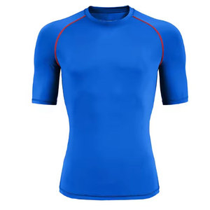 Camisetas de Protección Solar para Hombre, Hechas de Poliéster y Spandex, Color Azul, Sublimadas, Manga Corta, con Logotipo Personalizado, Servicio OEM - Product Image 5