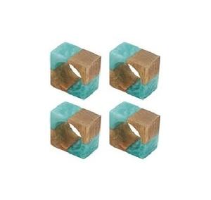 Anneau de serviette en bois naturel, design résine époxy, personnalisé, écologique, durable, moderne, élégant, en stock, 2 pouces – Vente chaude - Product Image 1