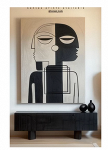Handmade Modern Minimalist Abstract Piano Keys Wall Painting Acrylic on <b>Canvas</b> with <b>Frame</b> - Product Image 2
