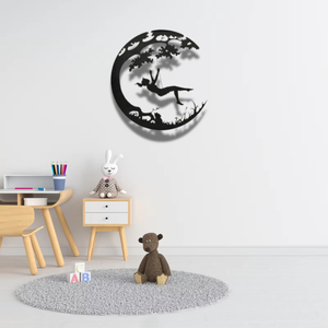 Cuadro Decorativo de Hierro Fundido con Diseño Moderno de Chica Bailando en la Luna para Dormitorio y Decoración del Hogar para Bodas - Product Image 3