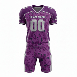 Uniforme de Fútbol Americano Personalizable al Por Mayor, Conjunto de Camiseta y Pantalones Cortos con Posición para Logotipo Frontal - Product Image 2