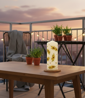 Sonnenblumen-Druck Umweltfreundliche Sojawachs Handgemachte Dekorative Säulenkerze für Zuhause, Feiertage, Geburtstag, Weihnachten, Ostern, Halloween Deko