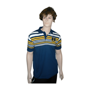 เสื้อโปโลผ้าฝ้ายแขนสั้นปรับแต่งได้สำหรับผู้ชายตัดและเย็บด้วยโลโก้ปักและรอยผ่าแบบกระดุมลายพื้น - Product Image 2