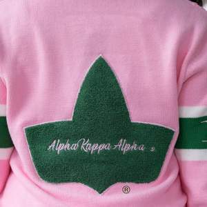 Cárdigan de Punto Trenzado AKA para Mujer, Suéter con Letras Griegas, Cierre de Botones, Premium, Suave, Cómodo, Elegante, Informal - Product Image 2