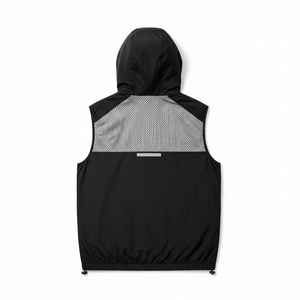 Veste sans manches pour hommes 2025, imperméable, coupe-vent, séchage rapide, légère, course à pied en plein air, à capuche, fermeture éclair, vente en gros OEM - Product Image 2