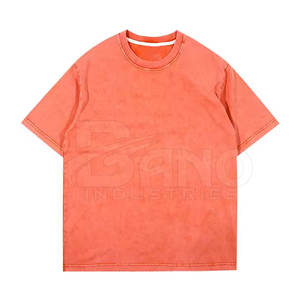 Camiseta de Hombre con Lavado Ácido de la Mejor Calidad, 100% Algodón, Transpirable, Informal, para Verano - Product Image 4