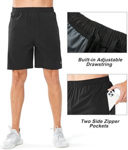 Shorts de course athlétiques pour hommes, shorts de sport à séchage rapide, légers, pour la salle de sport, le basketball, le tennis, la randonnée - Product Image 3