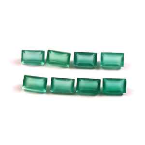 Piedra Preciosa Suelta de Ónix Verde Natural de 3x6 mm, Corte Baguette, Facetada, Calibrada, Calidad AAA++, Certificada por Terceros, para Joyería - Product Image 1