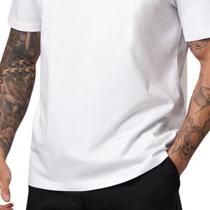Camiseta de jersey con estampado gráfico para hombre, color blanco, algodón, corte regular, cuello redondo, manga corta, informal, transpirable, estampada, moda urbana - Product Image 3