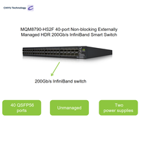 Commutateur InfiniBand HDR 200G à 40 ports MQM8790-HS2F, 40 QSFP56, 16 Tbit/s, 1U, commutateur de centre de données géré pour l'IA et le calcul haute performance