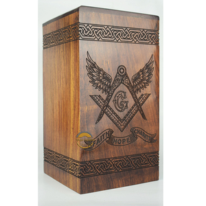 Wooden Urn,Memorial Urn, engraved heart Honor loved ones with our handcrafted wooden urn, designed with dignity by AYAANS - Product Image 2