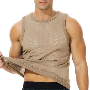 Camiseta sin mangas de alto rendimiento con diseño ergonómico para hombre, camiseta sin mangas para entrenamiento, chaleco de entrenamiento de alta elasticidad para gimnasio - Product Image 3