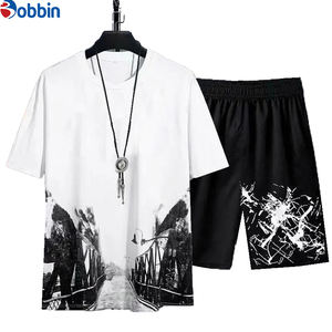 Conjunto de Camiseta de Manga Corta y Pantalones Deportivos Casuales Unisex Cómodos, de Tela Transpirable, Colección de Verano - Product Image 2