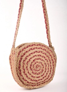 Sac à bandoulière en jute tressé pour femme, style bohème, écologique, ouvert, fait main, avec décorations croisées, durable, pour usage quotidien - Product Image 3