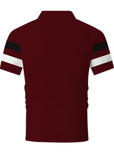 Chemise pour homme bordeaux à manches courtes, col classique, coupe régulière, boutonnée, décontractée, pour l'été, usage quotidien, 100% service OEM - Product Image 4