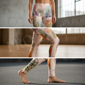 Nouveaux Leggings Tendance 2026 Personnalisés Imprimés Taille Haute Légers Sans Coutures Extensibles en Tissu Élastique pour Fitness et Musculation - Product Image 4