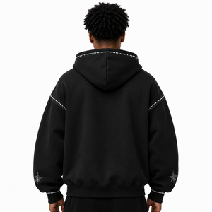 Men's 100% Cotton Full <b>Zip</b> Hoodie Fleece Sweatshirt Regular Fit <b>Zip</b> <b>Up</b> Hooded <b>Jacket</b> for Winter Casual Wear - Product Image 3