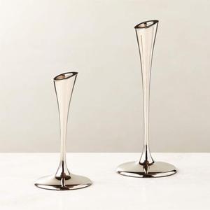 Decorative <b>Silver</b> Polished Metal Candle Holder With Finished Premium Design For Home Decoration And Elegant <b>Table</b> Styling - Product Image 1