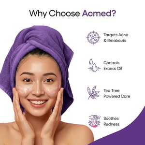 Gel nettoyant visage Acmed Pimple Care pour peaux acnéiques et grasses avec acide salicylique, huile d'arbre à thé et aloe vera, nettoyant doux - 70g - Product Image 5