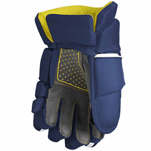 Gants de hockey sur glace professionnels, bleu marine, rouge, noir, jaune, durables, imperméables, légers, en cuir, fermeture à pression, taille adulte - Product Image 4