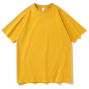 T-shirt à manches courtes pour homme, col rond, coupe classique, couleur unie, style décontracté, 100% coton jersey tricoté - Product Image 3